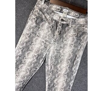Cache Skinny Jeans Snake Print Womens Size 6 Stretch Denim Night Out Date Travel
